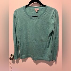 J. Crew Teddie Aqua Crewneck Sweater